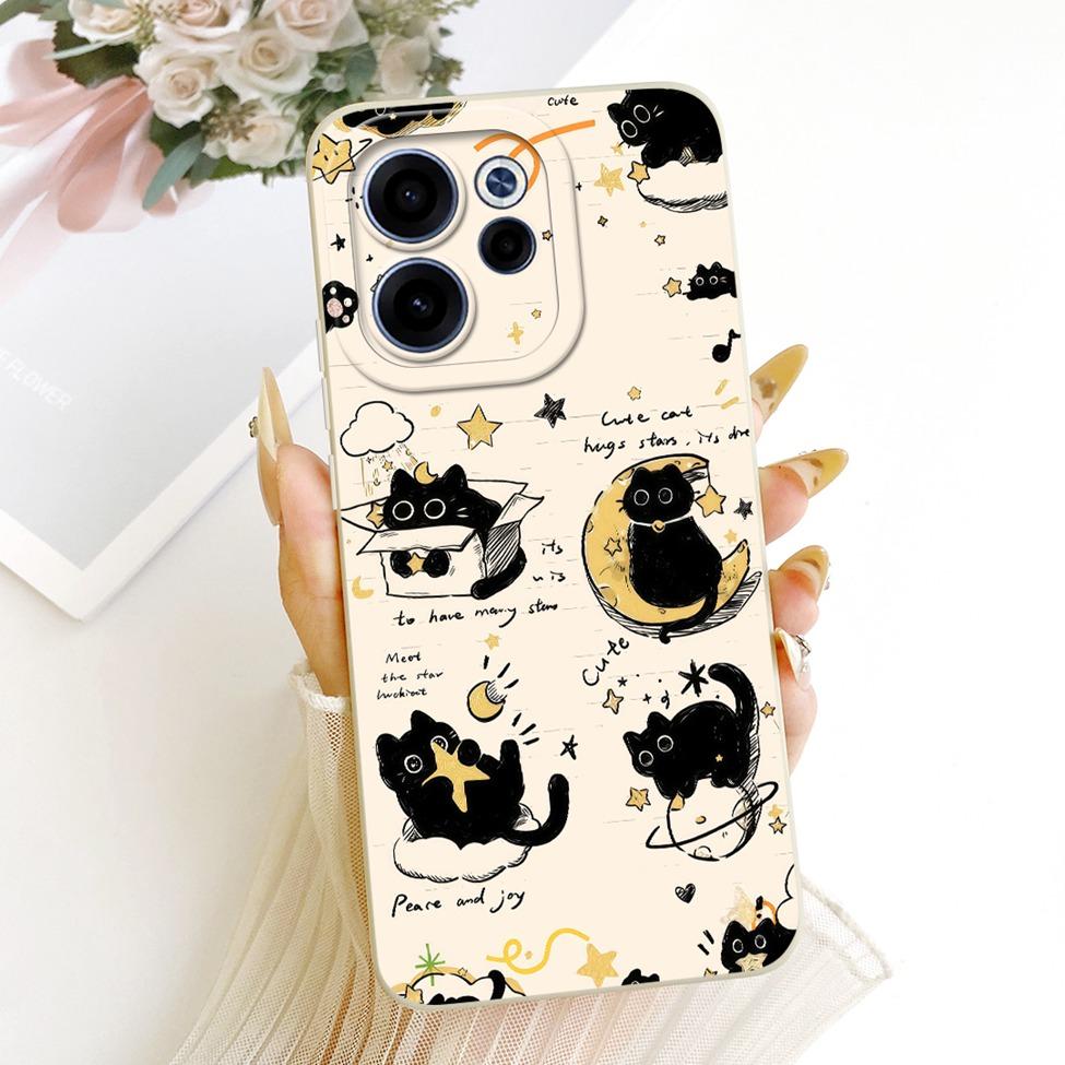 For Oppo Reno 15F CPH2801 Case For Oppo Reno15 FS CPH2801 Cover Cute Kawaii Luxury Fashion Flowers Cool Painted Silicone Casing