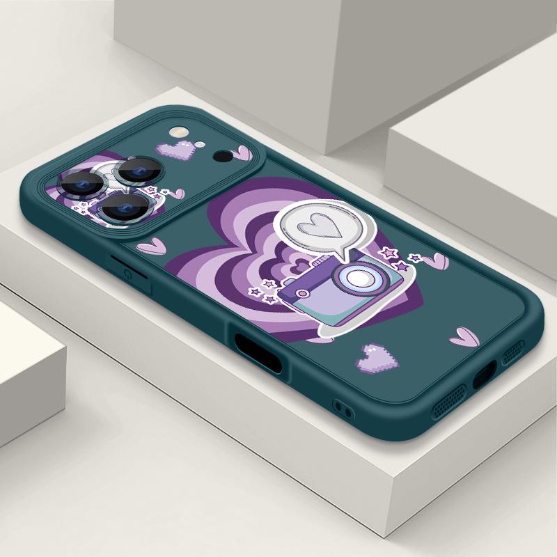 Shockproof Phone Case For iPhone 17 Pro Max Case iPhone 16 15 14 13 Pro Max 11 17e 16e Love Hearts Print Soft Silicone Bumper Cover
