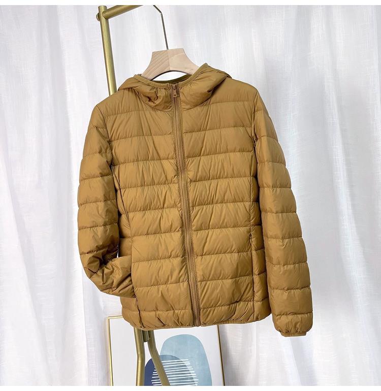 FASHION 2025 Light Down Jacket Women's Hooded Short Portable High Quality 90 White Duck Down Versatile Down Jacket Trendy Clothes