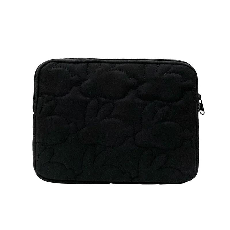 Embroidery Rabbit Pattern Cute Shockproof Laptop Sleeve Case Bag 11 13 Inch For Macbook For Samsung Laptop And Tablet Pouch