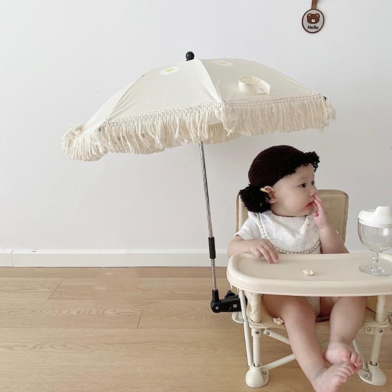 Kids Photography Props Bohemian Tassels Outdoor Stroller Sun Shade Umbrellas Beaches UV Protections Umbrella Dropshipping