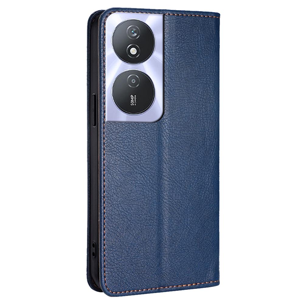 Solid Color Case for Honor Play 50 Plus 5G/Play 8T 5G/X7b 4G/90 Smart Cover Folio Flip PU Leather Phone Protector