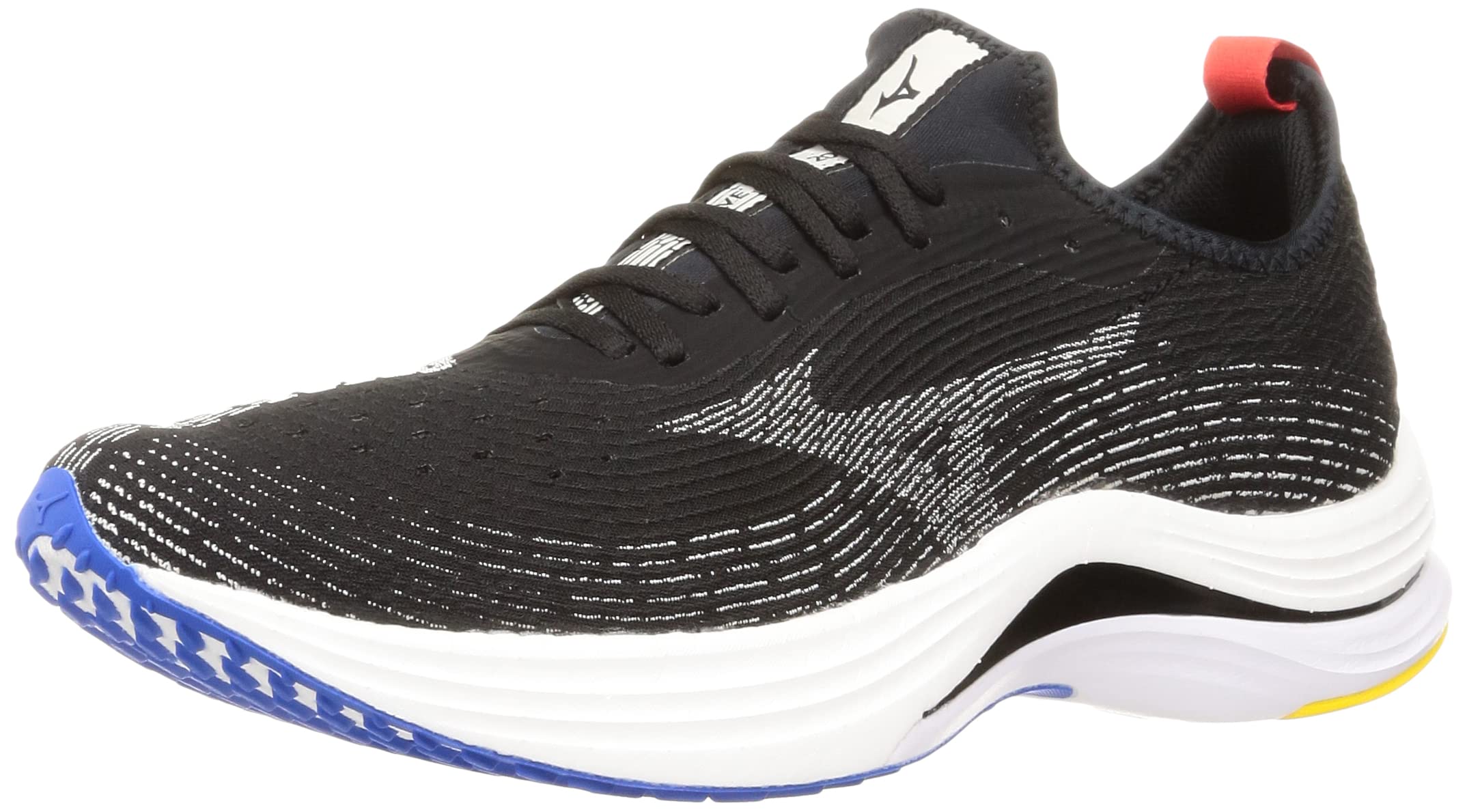 

Mizuno Wave Aero 20 +R Running Shoes, Lightweight, Men s, Black/White/Multi, Size 25.0 cm, 2E, for Jogging, Marathons, Sports, and Training