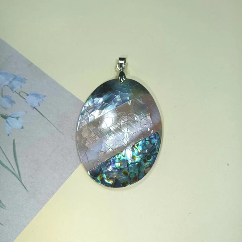 Geometric Shell Pendant Necklace For Jewelry Making Artisans