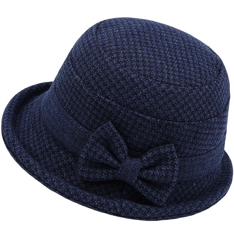 

Женская модная универсальная шерстяная шляпа-тазик с бантом, легкая и удобная уличная панама