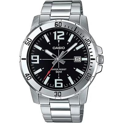 Casio Standard Analog Quartz Men's Watch MTP-VD01D-1BV Metal Band Black Imported Model