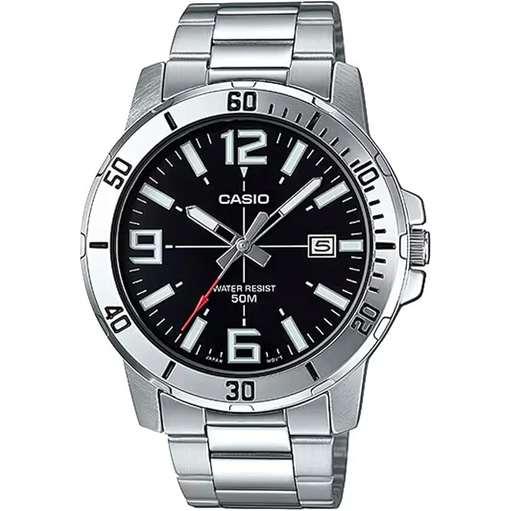

Casio Standard Analog Quartz Men s Watch MTP-VD01D-1BV Metal Band Black Imported Model
