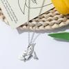 2PCS Antique Silver-plated Necklace Couple Vintage Style League of Legends Peripheral Sheep and Wolf Pendant Jewelry Fans Gifts