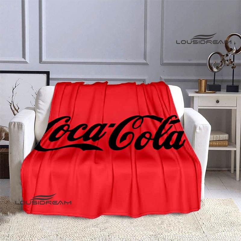 Coke logo printing blanket art decorations children's warm blankets flannel soft and comfortable blankets home travel blankets