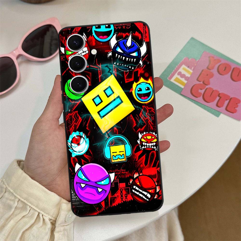 

Game Geometry Dash Phone Case For Samsung S 24 Fe 25 Ultra Plus 20 Lite 21 30 22 23 24 22 Ultra 5G Fundas Samsung S22 ULTRA 5G