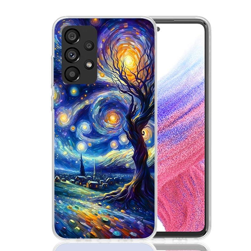 Starry Night Van Gogh Art Phone Case For Samsung Galaxy A17 A16 A14 A15 A13 A57 A56 A54 A55 A53 A37 A36 A34 A35 A33 A26 A24 A25