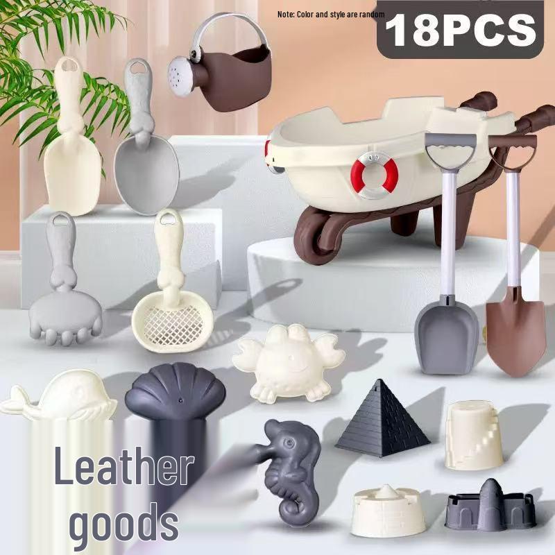 Interactive Educational Beach Toy Set: Ocean Sand Molds, Sprinkler, Shovel, Sand Timer, and Water Play Kit