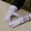 2pcs White Formal Gloves Tuxedo Honor Guard Parade Inspection Collection Serve Thin Gloves Thick Gloves Performance Gloves Men