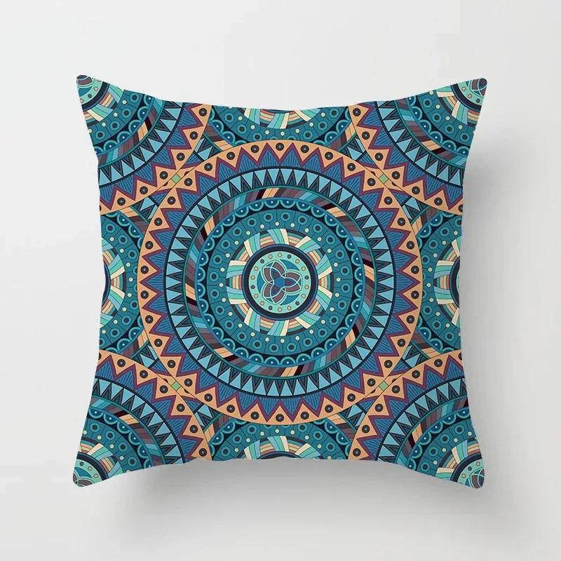 Bohemian Pillowcase Ethnic Floral Geometric Complex Texture Pillowcase Mandala Cushion Cover Sofa Living Room Home Decor