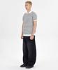 MAKEITTO Striped Knit Collared Short Sleeve T-Shirt_White