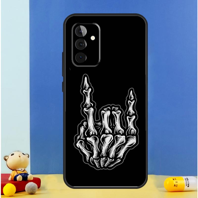 Skeleton Middle Finger Case For Samsung Galaxy A16 A36 A56 A06 A54 A34 A14 A13 A53 A12 A22 A32 A52 A35 A17 A15 A55