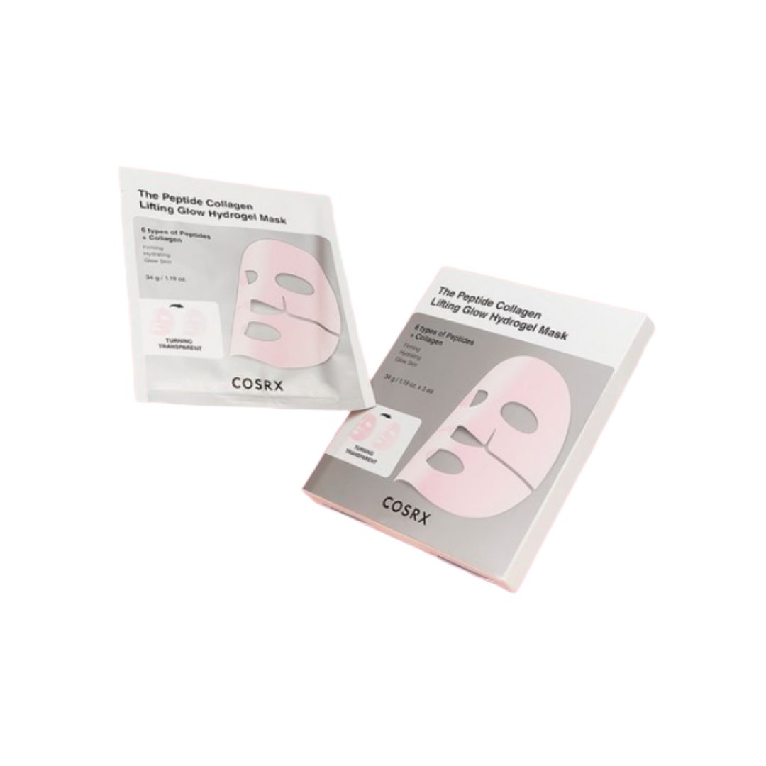 COSRX The Peptide Collagen Lifting Glow Hydrogel Mask Firming & Hydrating Sheet Mask 3pcs
