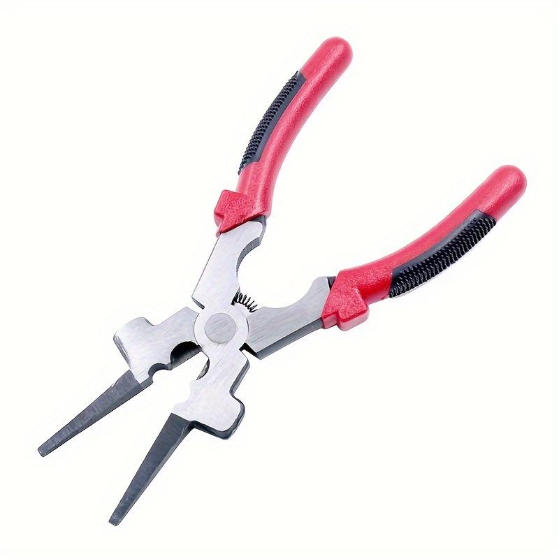 8-inch Electric Welding Auxiliary Protective Pliers Carbon Steel Gas Welding Long Nose Clamping Pliers Multi-function Impact Cut