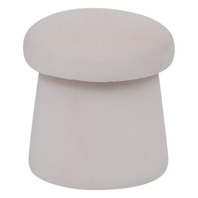 Atmosphera "Noa" Mushroom Velvet Pouf - Ivory