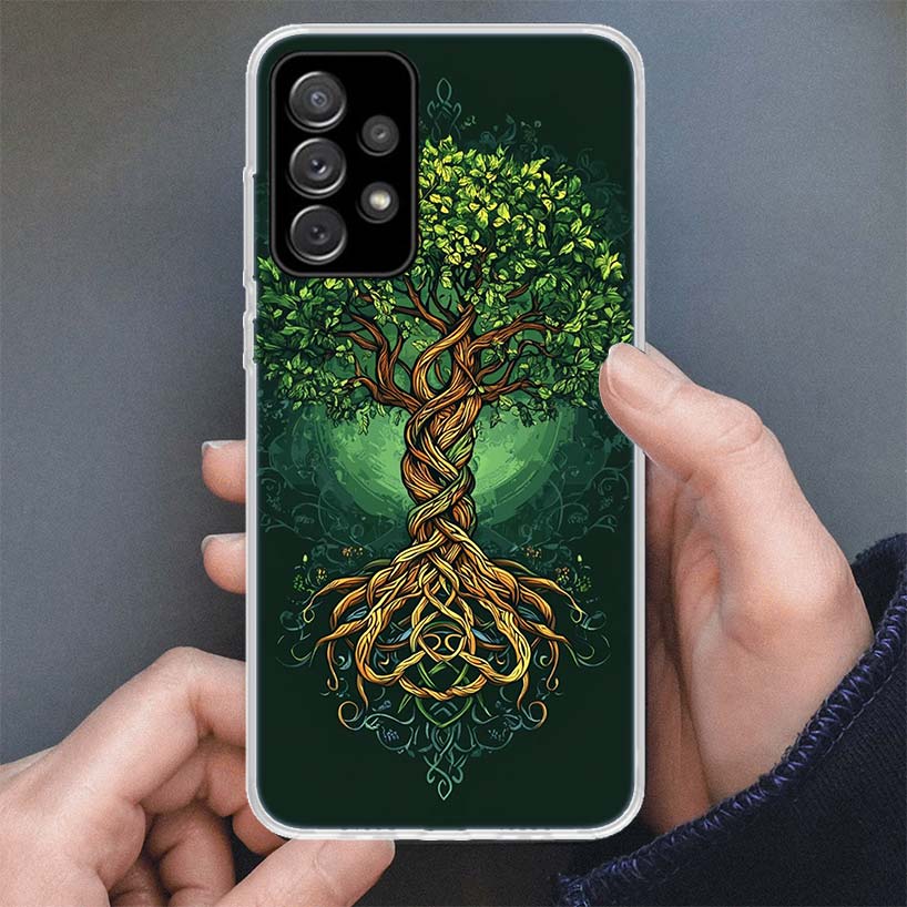 Tree of Life Space Phone Case For Samsung Galaxy A17 A16 A56 A15 A55 A14 A54 A13 A53 A36 A35 A34 A33 A26 A25 A24 A23 A05S A04S G
