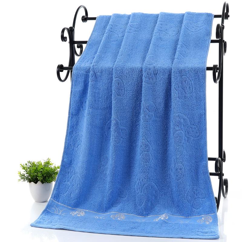 Premium Large Class A Pure Cotton Bath Towel 70x140cm, Thickened with Polyester-Cotton LOGO, Ideal for Beach or Gift, Supermarket Class B