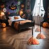 Floating Witch's Broom Halloween Holiday Party Decoration Props Haunted Animated Dancing Broomstick Halloween Decorations