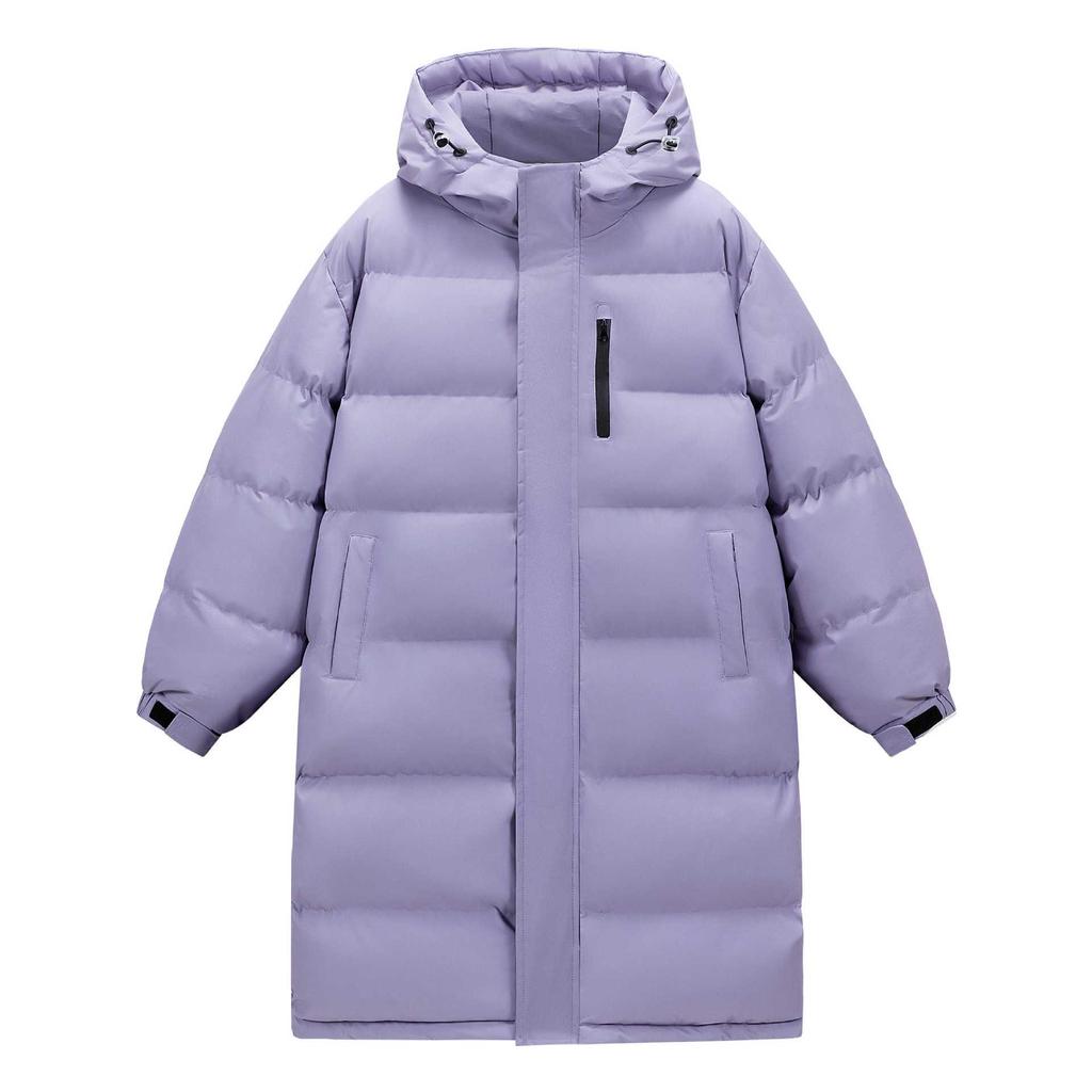 Unisex Over-the-Knee Hooded Cotton Jacket - 2025 Trendy, Loose, Thickened, Casual Coat