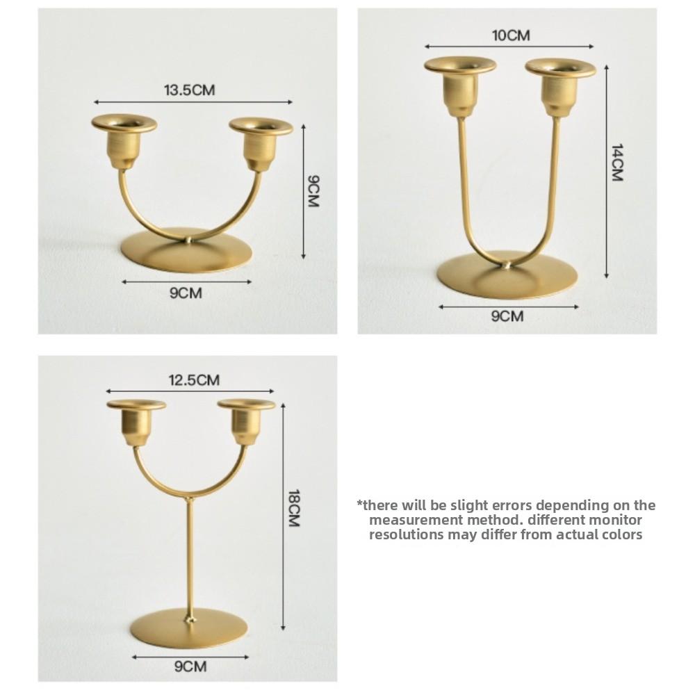 U-förmige Tischkerzenhalter Doppelkopf-Kerzenständer für Hochzeitsfeier