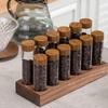 Tee-Aufbewahrungsröhren-Displayständer aus Walnussholz mit atmungsaktivem Deckel, Kaffeeservice-Set, Geschenk