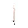 Charm Chain With Black Zircons - Rose Gold - D-071 25 Mm