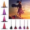Cartoon Halloween Broom Ornaments 3D Witch Dress Up Ornaments  Fairytale Accessories