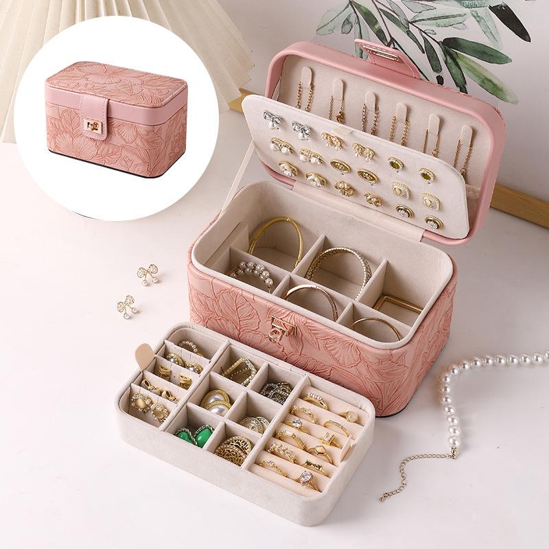 Jewelry Box Pattern Bracelet Storage Box Travel Large Capacity Jewelry Ring Necklace Packaging Box
