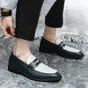 Mocassini Brand di Lusso Italiani da Uomo Scarpe in Pelle Colore Bianco e Nero Slip-on Suola Morbida Scarpe Casual Mocassino da Matrimonio