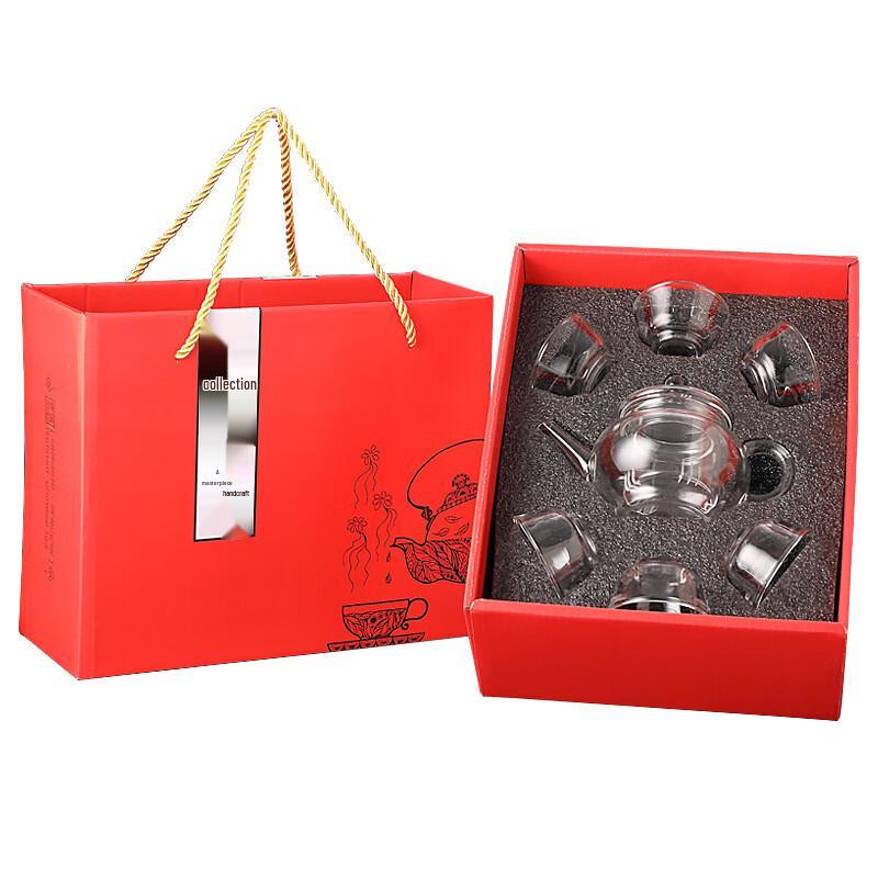 Pabei High Borosilicate Glass Kung Fu Tea Set (1 Pot, 6 Cups)