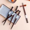 Chop Sticks Set 5 Pairs Japanese Sushi Chopsticks Natural Wooden Eco-Friendly Reusable Wood Korean Chinese Food