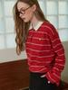 Double Hips Striped Rugby Shirt (Red)
