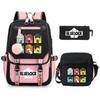 Trend Campus Primary And Secondary School Student School Bag Blue Prison Blue Lock Peripheral Animation Backpack Pencil Bag