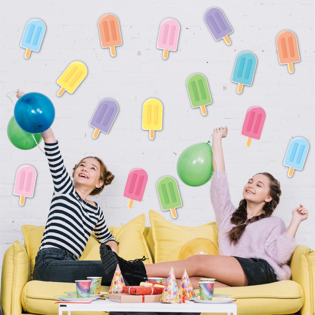 48 Ice Cream Paper-cut Summer Bulletin Board Decoration Popsicle Jam Classroom Bulletin Board Party Decoration Supplies