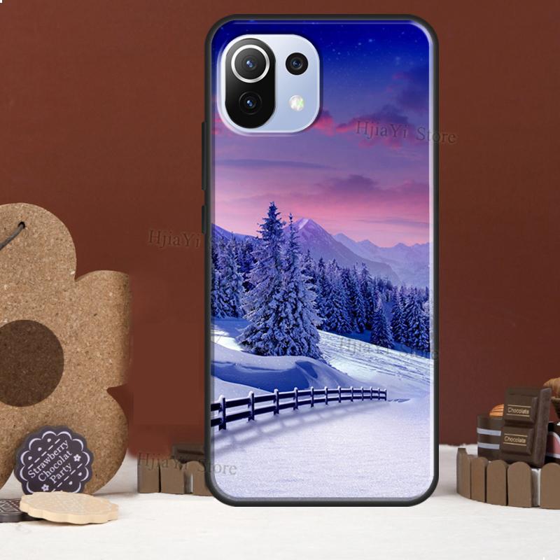Landscape Winter Light Snow Funda For POCO F5 X3 X4 X5 Pro F4 GT C40 F3 Case For Xiaomi 11T 12T Pro 12 X 13 Lite Cover
