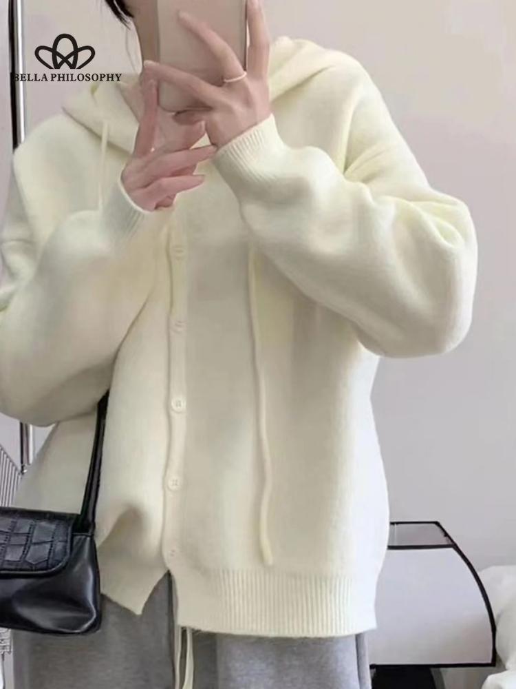 

Новые кардиганы на осень и зиму, повседневный длинный вязаный кардиган, женский свитер, пальто, новые кардиганы, женская одежда one size белый