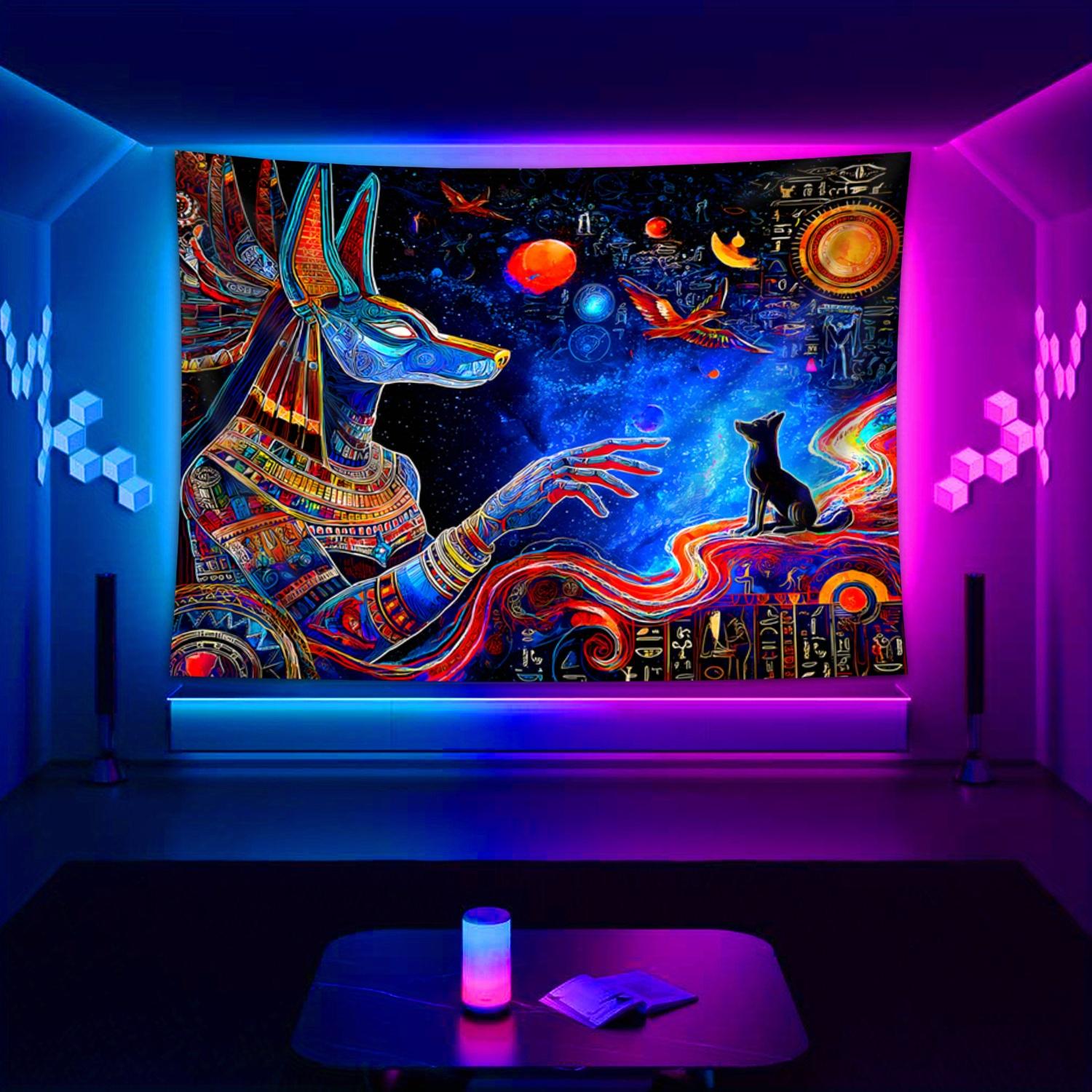 

VIKAMA Стародавній Єгипетський Анубіс Гобелен Бог-Койот Зірка Тотем Спальня Кімната-Втеча Тема Бар Декорація 60X90CM(2X3FT