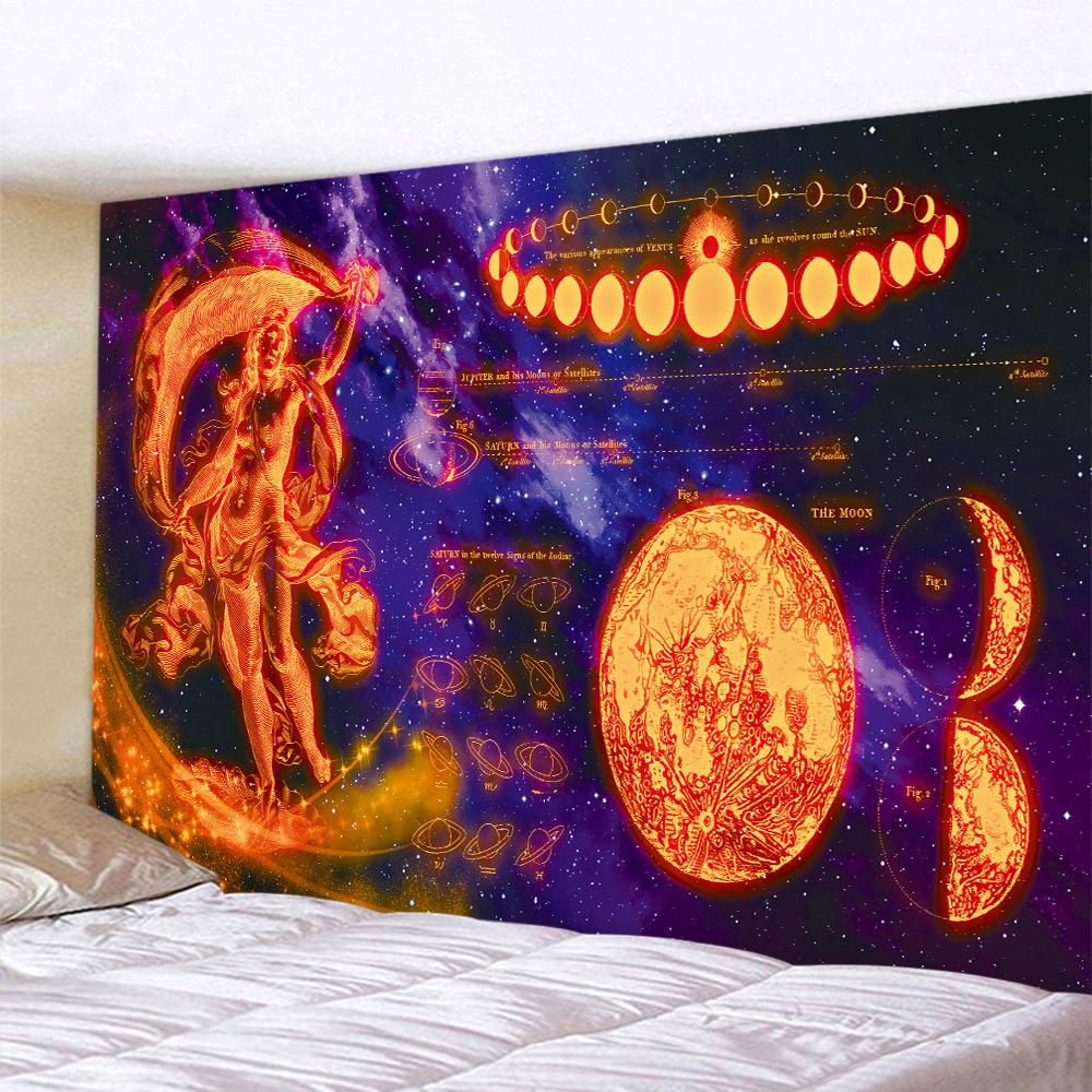 

Солнце Луна Таро Психоделическая сцена Украшение Гобелен Гороскоп Гадание Гобелен Богема Хиппи Комната Стена Домашний декор