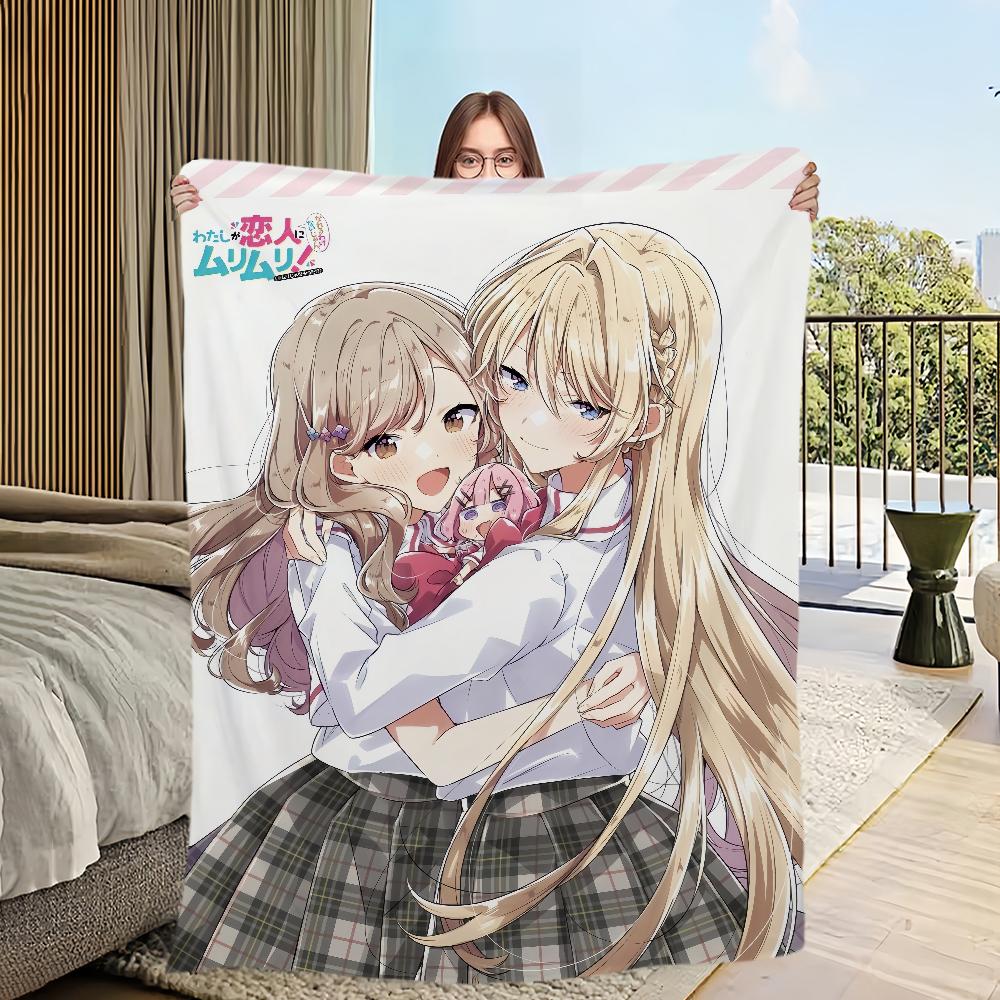 anime w-WataNare renako amaori Ajisai Sena Mai Oduka Flannel warm soft plush blanket for sofa living room bedroom travel gift