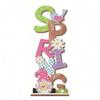 Desktop Ornament, Spring Easter Desktop Decoration Theme Scene Decoration, Colorful Letter Cartoon Rabbit And Dwarf Ornament