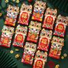 6pcs Cartoon 2025 New Year Red Envelopes Blessing Red Packet Chinese Snake Year Red Envelopes  Bonus