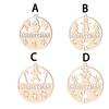 Custom Name Butterfly Wooden Christmas Ornament, Personalized Engraved Laser Cut Round Xmas Tree Hanging Bauble, Hollow Butterfl