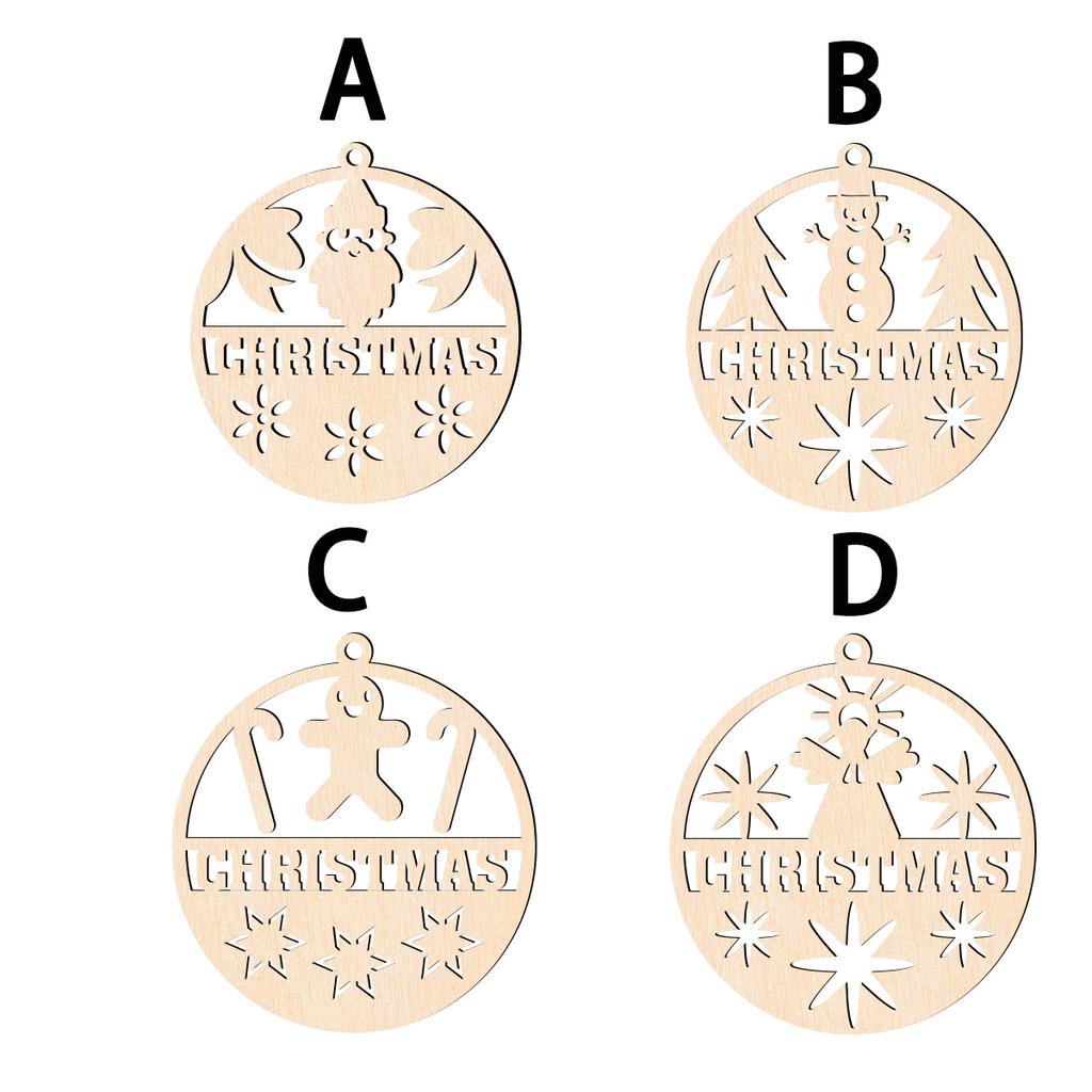 Custom Name Butterfly Wooden Christmas Ornament, Personalized Engraved Laser Cut Round Xmas Tree Hanging Bauble, Hollow Butterfl