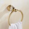 Set Portasciugamani Singolo da Bagno in Acciaio Inossidabile Dorato Senza Foratura