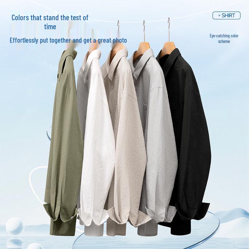 Mark Fairwhale Men's Crisp & Wrinkle-Resistant Long-Sleeve Casual Shirt