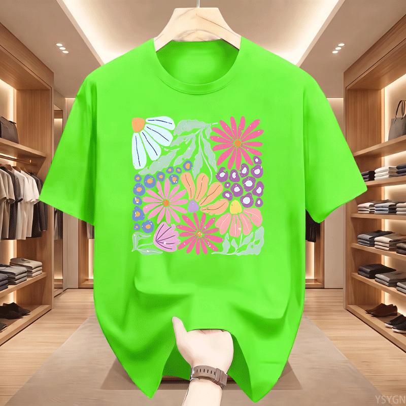 Trendy Boho Floral TShirt Unisex Unisex Flower Graphic Tshirt Cute Spring Garden Botanical Top Summer Unisexs Round Neck Printed